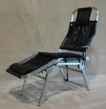 MD HD2500 Heavy Duty Mobile Donor Lounge Chair Black Blue
